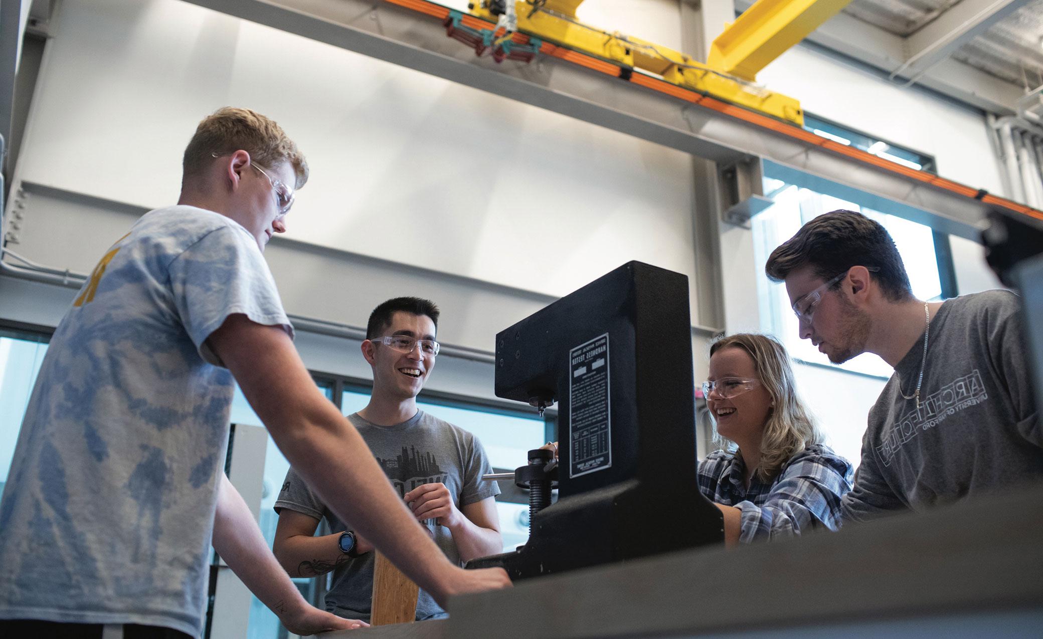 Students learning in the Hursey Center