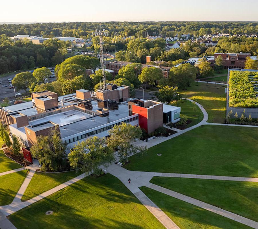 Students walking on campus