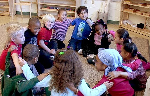 children sitting in circle